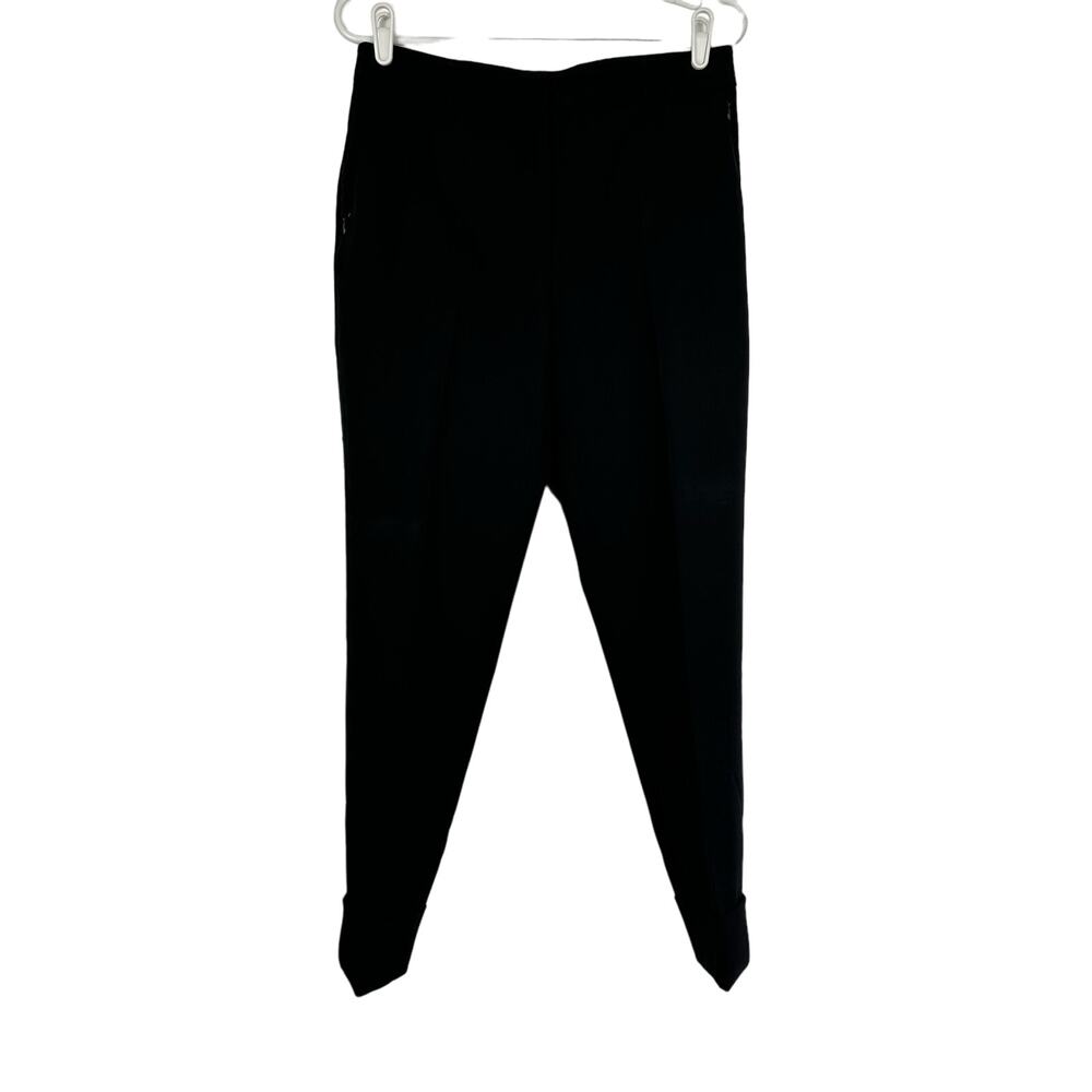 AKRIS Wool Double-Face Cropped Pants Black 6 Corporate Business Trousers